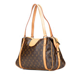 ルイ ヴィトン モノグラム ストレーザPM ハンドバッグ ショルダーバッグ M51186 ブラウン PVC レザー レディース LOUIS VUITTON 【中古】